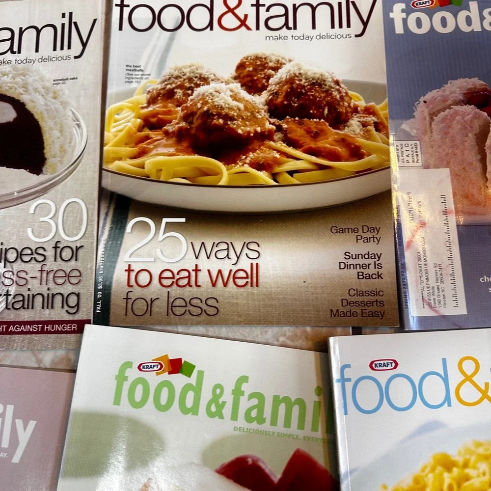 17 Vintage Kraft Food & Family Magazine Lot Holiday Recipes Desserts 2002-2009
